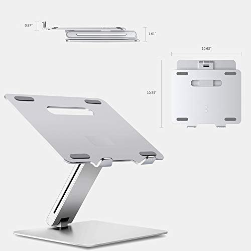 גובה מתכוונן אלומיניום נייד מעמד | עיצוב ארגונומי ומעמד קל משקל תואם ל- 15.6 MacBook Pro/Air, Dell,